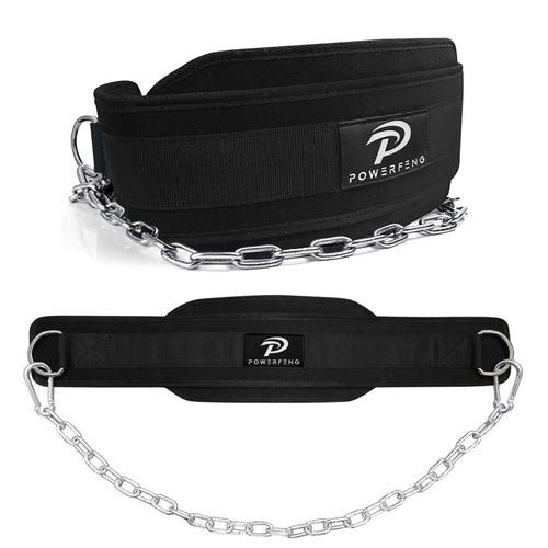 Dip Belt for Weight Lifting: Dip Belt with Heavy Duty Steel Chain for Weighted Dips Pull Ups Squats - Weighted Dip Belt for Strength Training Gym Home